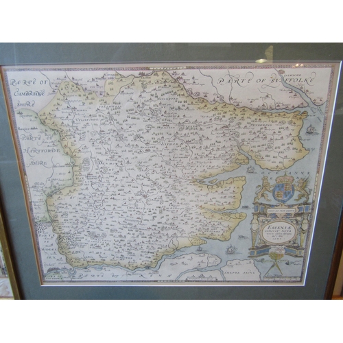 1193 - Three maps, Somerset, Essex and Netherlands, each framed and glazed   (E)  £15-20