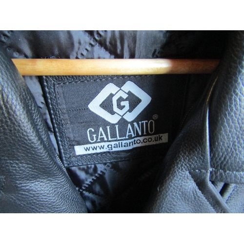 1194 - A Gallanto gents leather jacket, Ashman ladies leather jacket and a pair of Hood motorcycle jeans (3... 