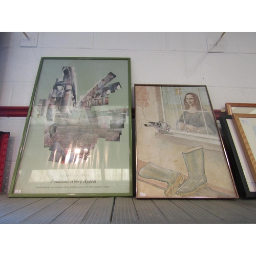 1196 - A National Trust Poster promoting Fountains Abbey Appeal January 1983, framed and glazed, 75cm x 50c... 