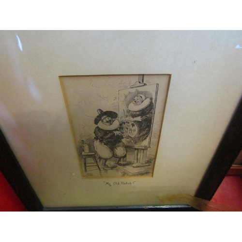 1204 - A quantity of pictures and etchings to include Bishops Bridge, Norwich and Norwich Castle, one a/f