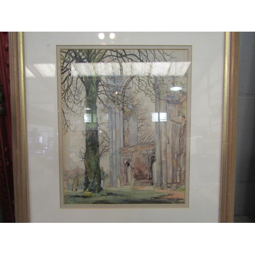 1228 - Four various framed and glazed watercolours including Mary E Galsworthy view of Sheringham boat ship... 