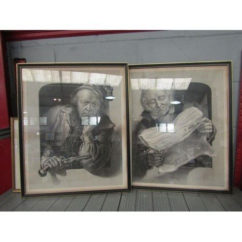 1229 - Two etchings entitled 