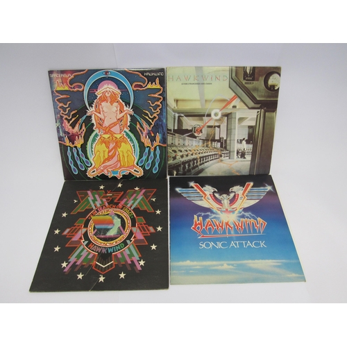 7138 - HAWKWIND: Four LP's to include 'In Search Of Space' (UAG 29202, vinyl and sleeve G), 'Sonic Attack' ... 