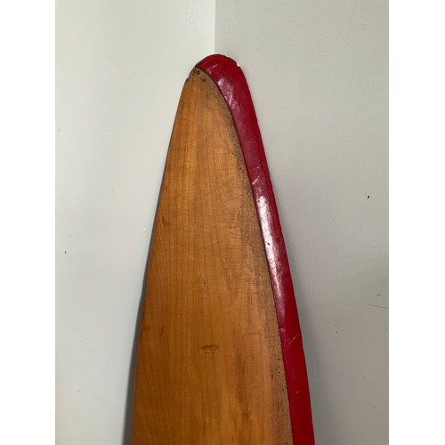 9001 - A Hermes Gypsy Tiger Moth propeller circa April 1939, part painted in red, original copper mounts. R... 