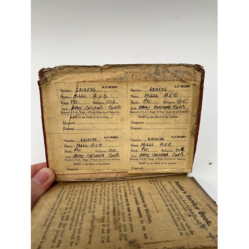 9117 - A quantity of ephemera relating to 6212536 PTE. A.J.G. Mills, Army Catering Corps including soldier'... 