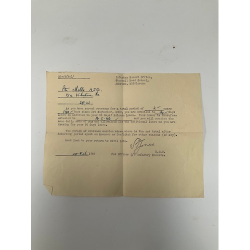 9117 - A quantity of ephemera relating to 6212536 PTE. A.J.G. Mills, Army Catering Corps including soldier'... 