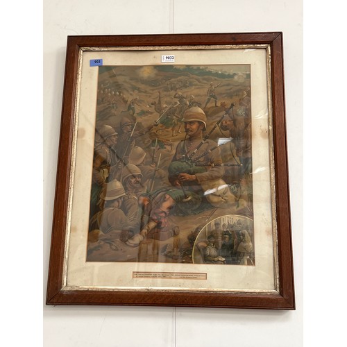 9032 - A late Victorian print “The Indian Frontier War 1897”, framed and glazed