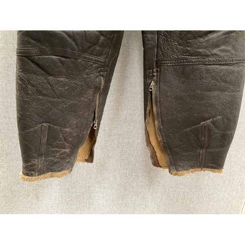 9079 - A pair of B1 sheepskin flying trousers by Perry Sportswear Co.   (C)