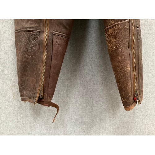 9075 - A WWII pair of Irvin sheepskin flying trousers, circa 1941, 38