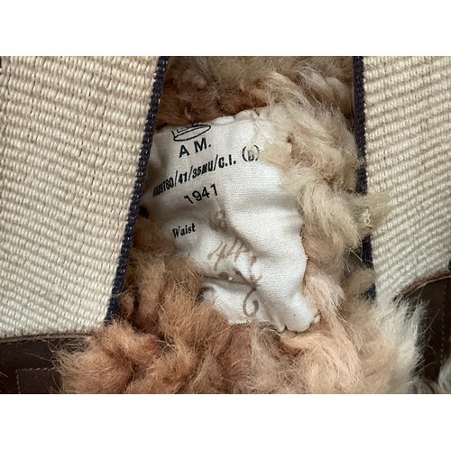 9075 - A WWII pair of Irvin sheepskin flying trousers, circa 1941, 38