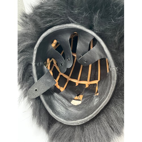 9081 - A British Army ‘bearskin’ helmet, canework frame   (C)