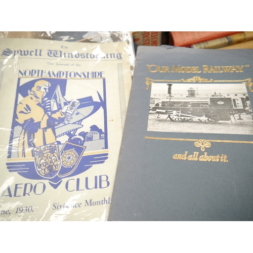 8019 - A box of transport books, booklets & ephemera, including Northamptonshire Aero Club journal 1930, Ca... 