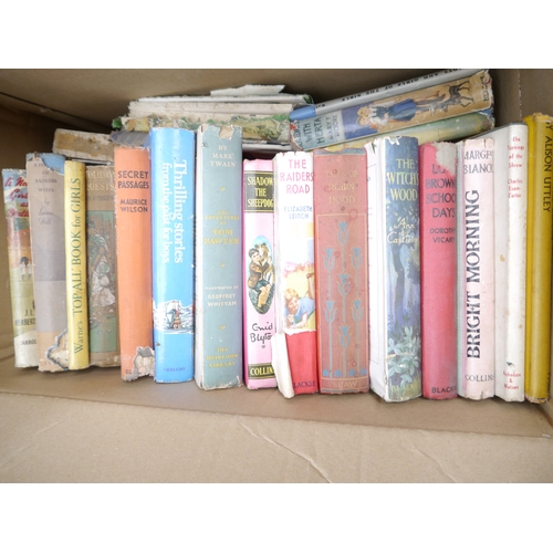 8021 - Two boxes of children's & illustrated books, including Enid Blyton; Bookano pop-up book; 'Uncle Remu... 