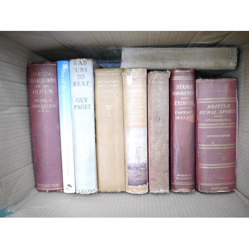 8056 - Three boxes of mainly hunting and horse related books, including Snaffles, Henry Alken, Guy Paget, J... 