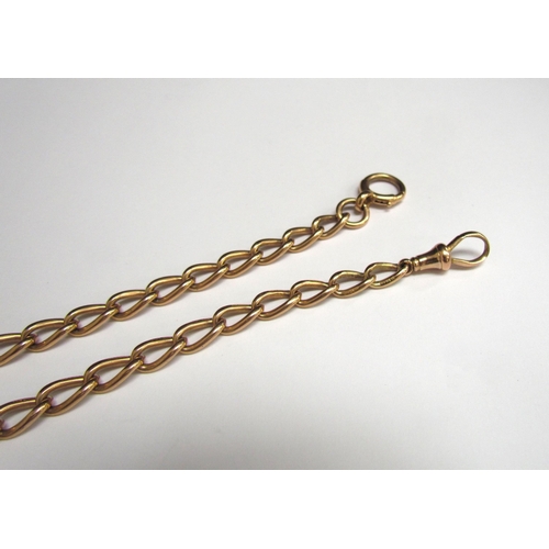 8051 - A 15ct gold chain with lobster clasp, 41cm long, 36g