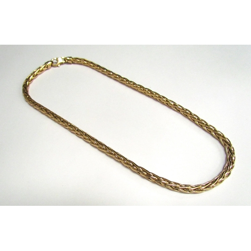 8048 - A 9ct gold rope necklace, 42cm long, 41.8g