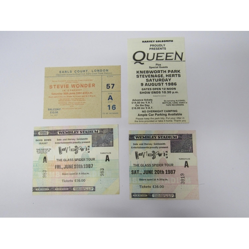 7292 - Three tour programmes with concert ticket stubs to include Queen 'A Kind Of Magic' tour with Knebwor... 