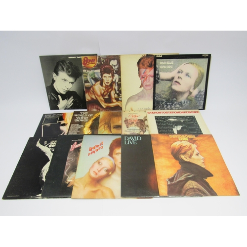 7132 - DAVID BOWIE: A collection of fourteen LP's to include 'Hunky Dory' with printed lyric sheet (SF 8244... 