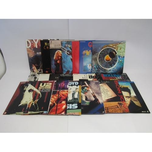7100 - A collection of music video, concert film and biopic laser discs to include Pink Floyd 'Pulse', 'Liv... 