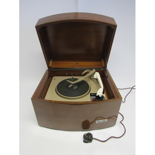 7383 - A Pye Black Box mahogany cased record player with Garrard turntable