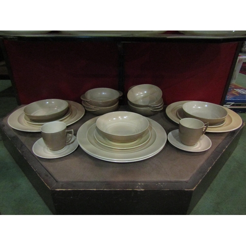 4007 - A selection of Branksome china beige and brown ground retro coffee, tea and dinner wares        (E) ... 