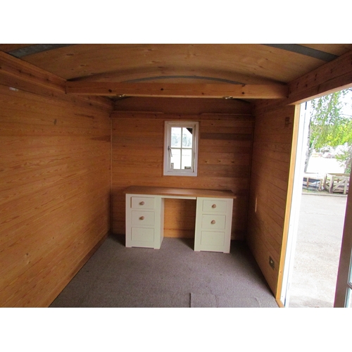 3526 - A home built shepherd's hut 15' x 7' approx., insulated with LED lights, etc.  DTI FAILURE: Please s... 