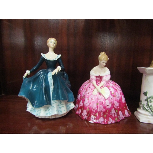 4024 - Six Royal Doulton figures; Mary Queen of Scots, Southern Belle, Janine, Victoria, Florence Nightinga... 