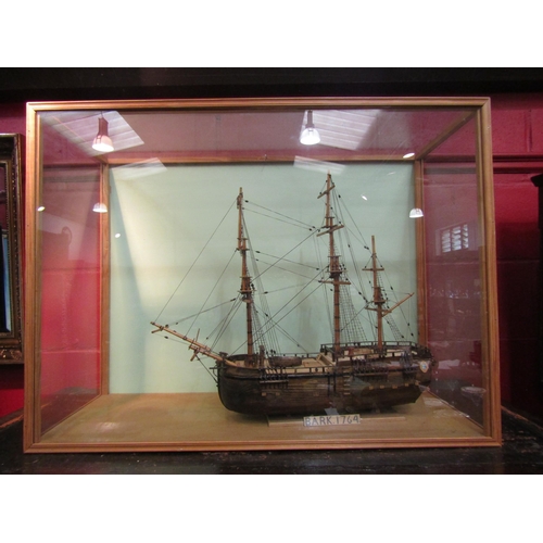 4121 - A scratch built model of sailing ship 