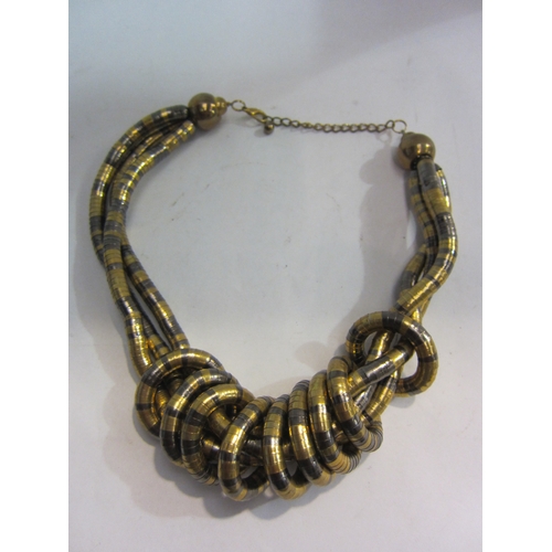 4360 - A gilt and bronze necklace with ringlet detail  (R)  £12