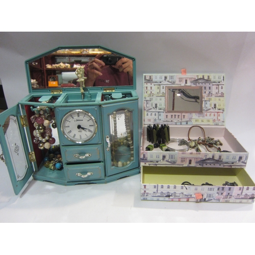 4369 - A musical jewellery box and a Ted Baker jewellery box together with a selection of bijouterie