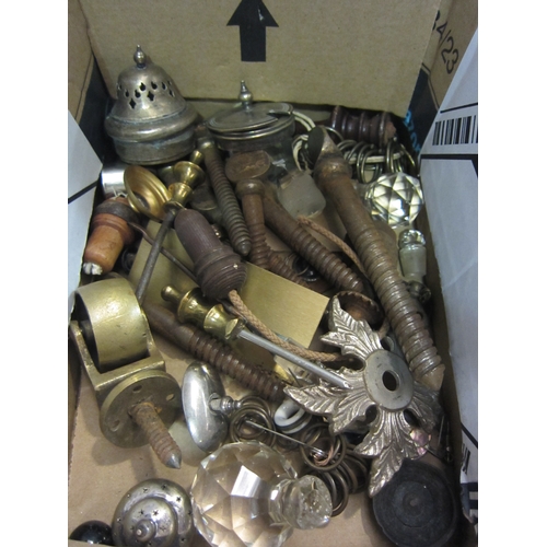 4386 - Two boxes containing mixed cutlery, tin moulds, etc  GROUP