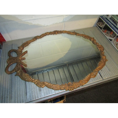 1027 - A modern gilt metal framed wall mirror, 69cm x 51cm total