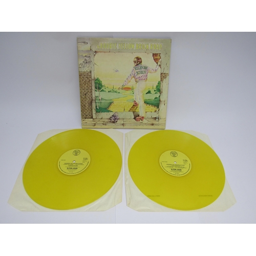 7151 - ELTON JOHN: 'Goodbye Yellow Brick Road' double LP on transparent yellow vinyl (DJE 29001, vinyl and ... 