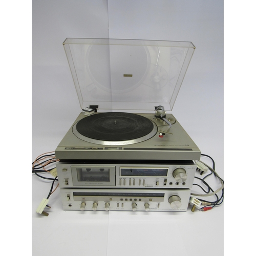 7414 - Three boxed Pioneer hi-fi separates to include PL-100 turntable, CT-200 stereo cassette deck and SX-... 