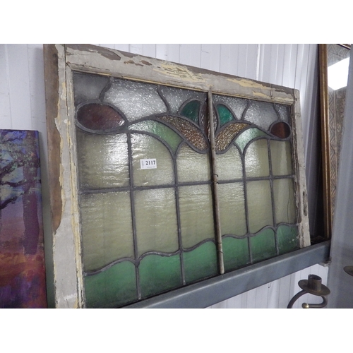 3457 - A Victorian lead glazed window