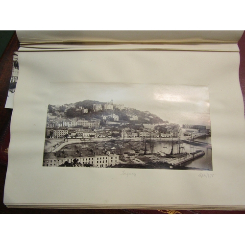 1031 - An album containing approx. 80 albumen print photographs c.1870s, topographical and architectural vi... 