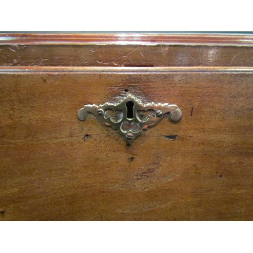 1036 - A George III mahogany caddy top chest of three graduated long drawers, 96cm tall x 100cm wide x 51cm... 