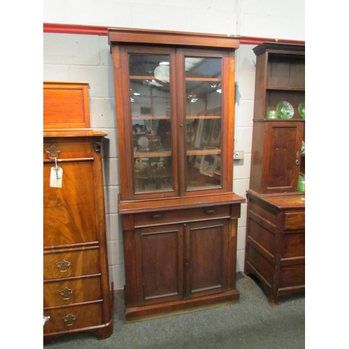 1050 - A Victorian mahogany bookcase chiffonier, a/f, 200cm tall x 90cm wide x 42cm deep