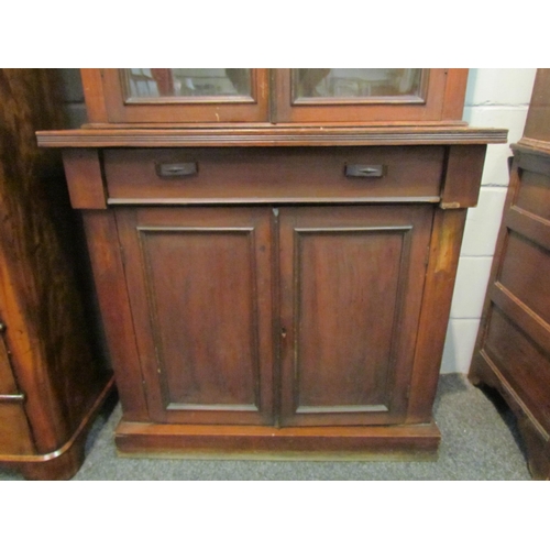 1050 - A Victorian mahogany bookcase chiffonier, a/f, 200cm tall x 90cm wide x 42cm deep