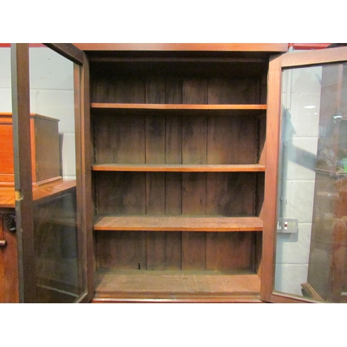 1050 - A Victorian mahogany bookcase chiffonier, a/f, 200cm tall x 90cm wide x 42cm deep