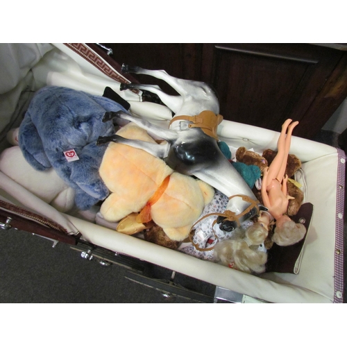 1053 - A Leeway pram and a quantity of TY Beanie Babies, vintage Sindy doll (hair cut) etc.