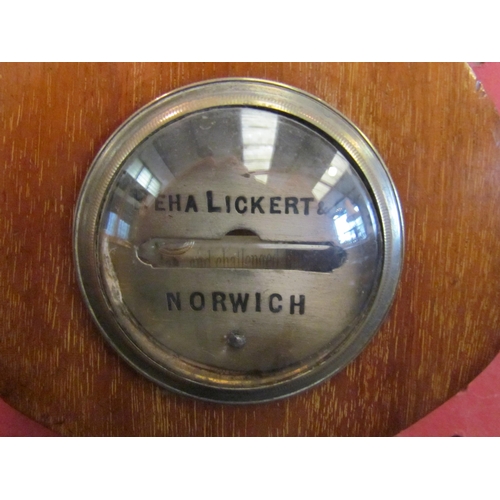 1066 - A Lickert of Norwich five dial barometer, mahogany cased