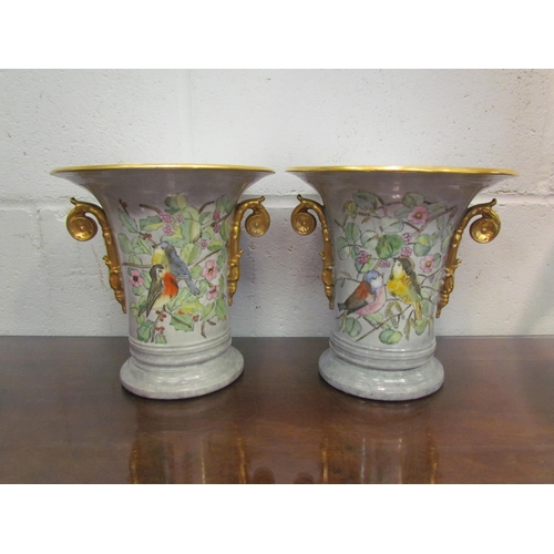 1120 - A pair of Rosenthal ceramic flared vases decorated by Jenny Dick 1928, 22.5cm tall x 22cm diameter