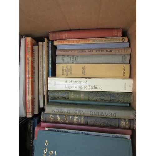 1160 - A box of books on printing, typography, graphic art, advertising etc.