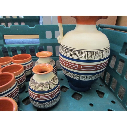 1162 - A set of Greek pottery jugs and cups          (E) £10-15