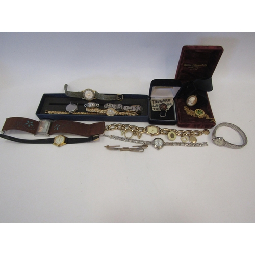 1290 - Bijouterie and wristwatches, various including Philip Mercier 18k gold plated