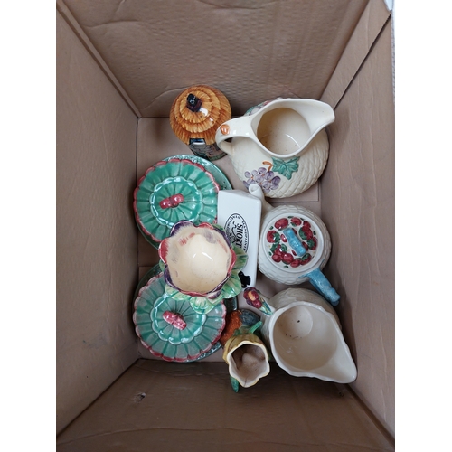 1168 - Four boxes of Shorter & Sons ceramics to include floral examples