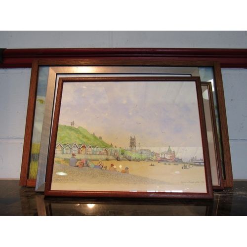 1431 - A Peter Scott print, Alan Whitehead print, Photograph of Cromer Pier, miniature watercolour and Keit... 