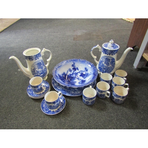 1433 - Blue and white coffee ware including Enoch Woods, Spode, etc          (E) £10-20