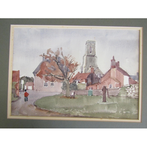 1444 - A collection of Muriel Inwood naive North Norfolk watercolours including Wells